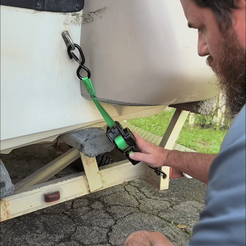 GripLock™ Auto-Retract Ratchet Straps for Secure Cargo