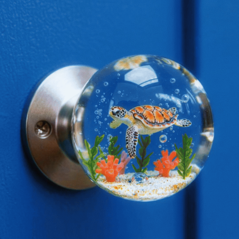 ๐ฎ Nature-Inspired 3D Resin Decorative Door Knob โ Handcrafted Artistic Handle