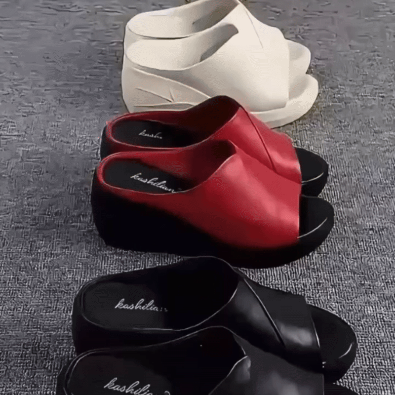 Women’s Orthopedic Slip-on Wedge Sandals with Arch Support