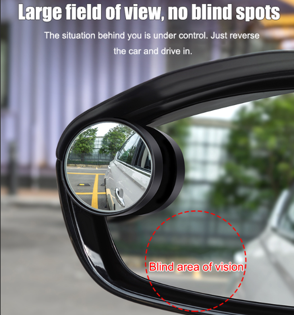 🔥Hot Selling🔥 Universal Rearview Mirror Eyebrow with HD Blind Spot Mirror