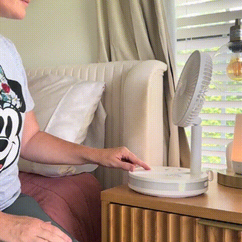 BreezeFold™ Ultra-Compact Rechargeable Fan with LED & Power Bank