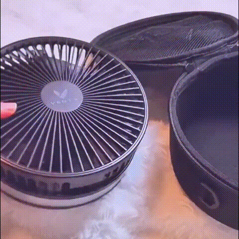 BreezeFold™ Ultra-Compact Rechargeable Fan with LED & Power Bank