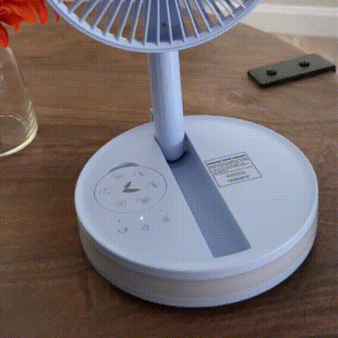 BreezeFold™ Ultra-Compact Rechargeable Fan with LED & Power Bank